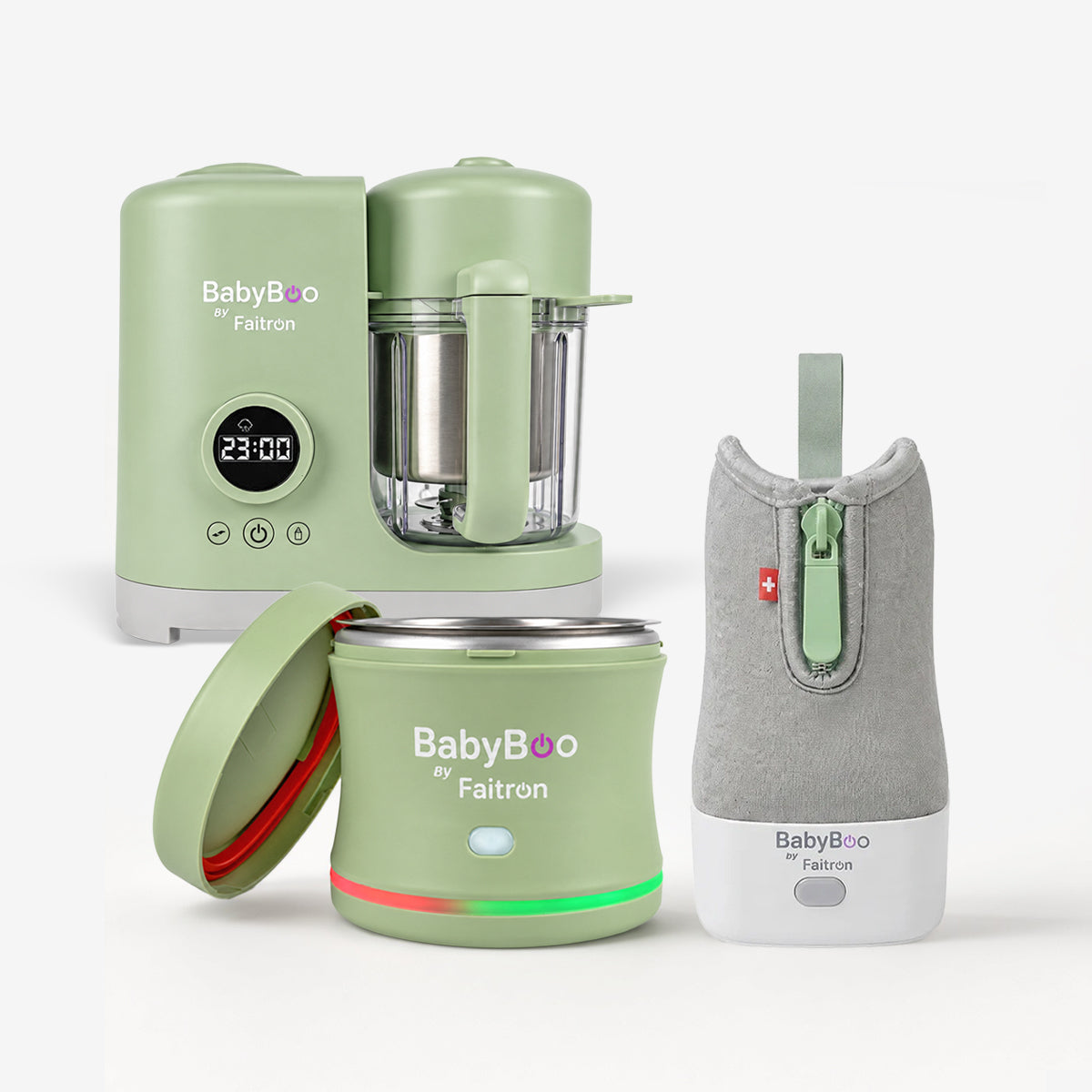 All-in-One Feeding Bundle: Bottle Warmer + Food Warmer + Food Maker
