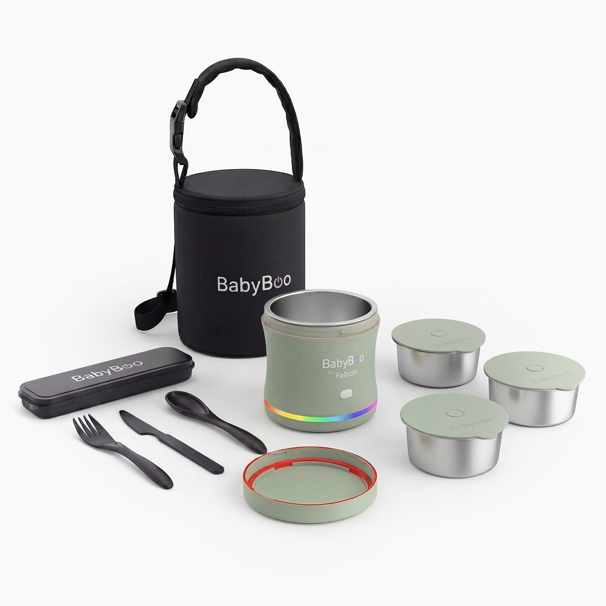 Essentials Bundle: Food Warmer + 3x Inner Dishes + Carry Bag + Cutlery Set
